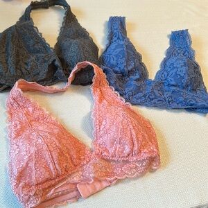Lace Bralettes (2) and a Lace Bra